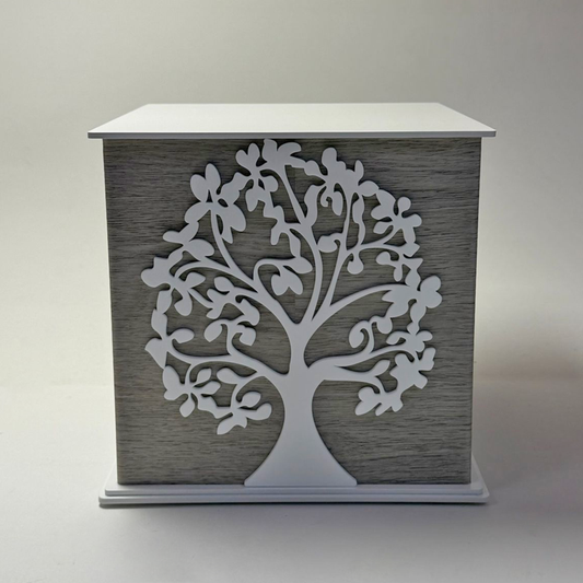 Urna Deco - Albero della Vita (Bianco)