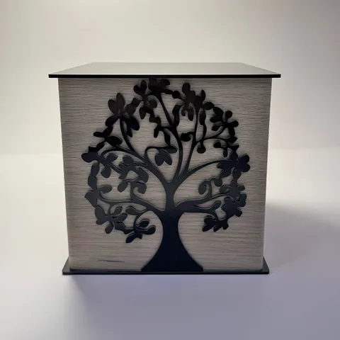 Urna Deco - Albero della Vita (Nero)